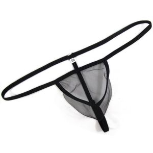 G3679 homens sensuais Mini bolsa de tanga ver através C-thru tule sexy underwear masculino