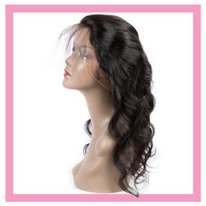 Indian Virgin Hair 360 Spets Frontal Free Part Body Wave Human Hair Top Stängning 360 Justerbart band Spets Front 10-22 tum