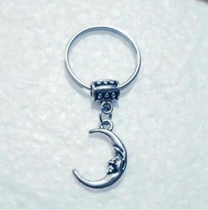 Metal Crescent Moon Face Key Chape Chare Clarms для женщин Keys Key Key Key Souvenir Сумочка Ювелирные Изделия 780