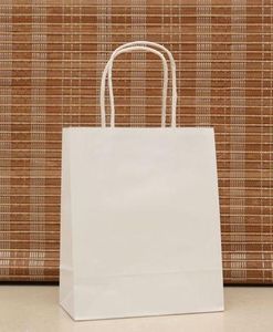 Toptan-Ücretsiz gemi! 40 adet! 18x15x8 cm, zarif beyaz kağıt hediye çantası, kalem çantası, Kraft hediye çantaları kolu ile, mükemmel kalite