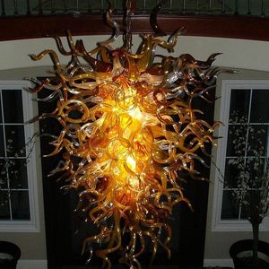 Lamps Vintage Loft Style Handicraft Murano Glass Lightings Chandelier Bark Brown Teal LED Pendant Lighting for Kitchen Dining Room Bar Hallway