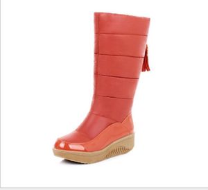 Hot Sale-Outono e inverno novas quentes para baixo botas de neve espessa no tubo de botas mulheres casuais