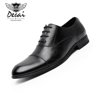 2019 New Men's Business Dress Shoes Lace-up Mens Fashion Leather Shoes Elegant Gentleman Comfortable Formal Shoes Men Flats