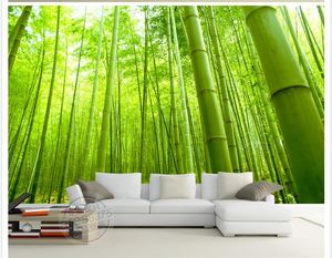 Fresco Bamboo Murale Tv Sfondo Sfondo Murale Carta da parati 3D Carta da parete 3D per sfondo tv