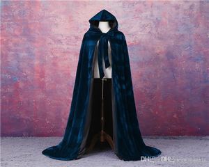 2020 novo barato de alta qualidade elegante veludo cascalho casamento inverno longo capa unisex halloween traje capa veludo