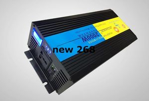 Freeshipping Doppel-LCD-ANZEIGE 2000 W 2000 WATT 12 V bis 220 V reiner Sinus-Wechselrichter + Ladegerät UPS Leise Schnellladung DHL