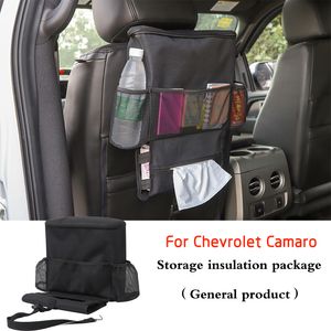 Assento Back Organizador Multi-Bolso Refrigerador Saco de Armazenamento para Chevrolet Camaro 17+ Black