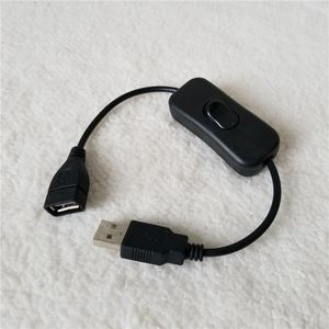 USB Bir erkekten dişi sadece şarj güç kaynağı uzatma kablosu + açma/kapama