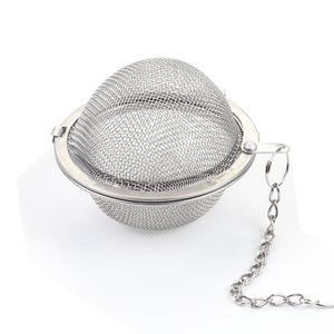 Bolas de malha de aço inoxidável Bolas de chá Infuser esfera de malha filtro solto chá folhas filtro fazer comida saco de tempero chá