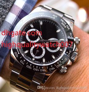 Orologi di lusso NUOVO Top Quality Asia 2813 Meccanico CERAMIC 116500LN Nero NO Cronografo Automatico da uomo