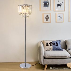 Luxury modern royal Floor Lamp Simple Modern crystals study led floor Light for Bedroom Livingroom study room