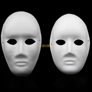 400pcsHalloween Full Face Masks for Adults DIY Hand-Painted Pulp Plaster Covered Paper Mache Blank Mask Wholesale Men Women Plain Party Mask