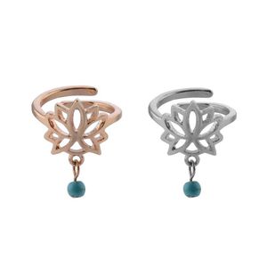 Vintage Lotus Perle Anhänger Zehenringe Einfache vergoldete glänzende offene verstellbare Legierung Fußringe für Frauen Mode Sommer Schmuck Großhandel