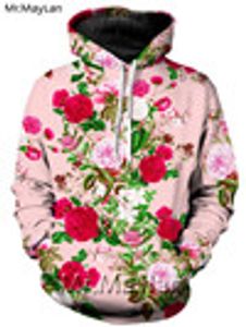 High-end Luxus Rote Blumen Rosen Gedruckt 3D Jacke Hoodies Frauen/Männer Vintage Sweatshirt Mädchen Rosa Streetwear Outfits