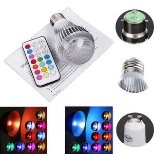 Renkli LED RGB 9W B22 Ampul LED ampul aydınlatma LED renkli ışıklar uzaktan kumanda