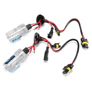 6000K Car H1 35W HID Xenon Farol lâmpada lâmpada de substituição - Black + White (um par)