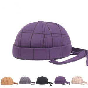 Nowość Fold Skullcap Retro Sailor Cap Mężczyźni Kobiety Ciepłe Walcowane Cuff Bucket Brimless Hat Regulowany Hip Hop Skullcap