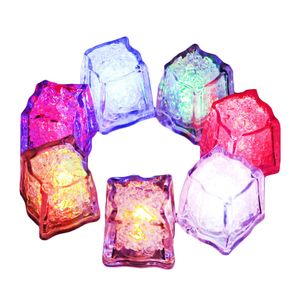 Flameless Ice Cube Shaped Glowing LED Light Dosersible Lamp Candle for Party For Home Display Photography Props Kitchen