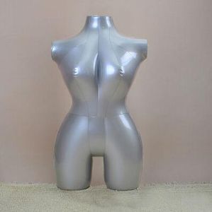 84 cm aufblasbare weibliche Nähschaufensterpuppe Schmuckverpackung Toroso Damenmodelle Inflation Aufnahmemodus Maniqui für Kleidung Oberkörper M00356