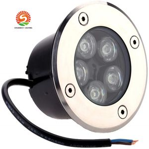 5W LED Açık Zemin Bahçe Yolu Yeraltı Yard Lambası Nokta Peyzaj Işık IP67 Su geçirmez AC 85-265V Gömülü projektörler