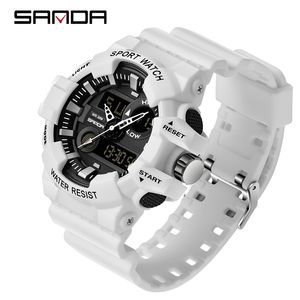2019 New SANDA Sports Men's Watches Top Brand Luxury Military Quartz Watch Men Waterproof S Shock Wristwatches relogio masculino LY191213