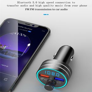 Bluetooth Car Kit 5 0 Hands Wireless for FM Sändare Hands Music Mp3 Player Receiver Dual USB Fast Charge1235T