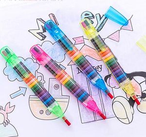 Barnmålning Leksaker 20 färger Vaxkritor Baby Funny Creative Educational Oil Pastels Kids Graffiti Pen Art Gift