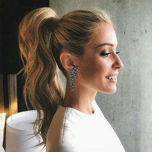 Celebrity Falisty Blond Ludzki Włosy Sznurek Pony Tail Hairpiece Clip In Honey Blonde Fancy Ponytail Hair Extensions 100g-140g dla białych kobiet