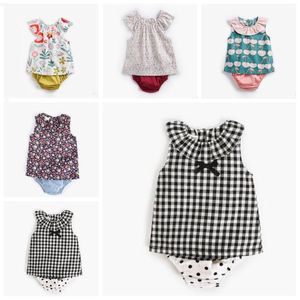 Roupas de bebê meninas define Designer recém-nascidos Outfits Grade cópia floral meninas t-shirt de manga curta Briefs Vest Top Shorts Calças Ternos LTZYQ624