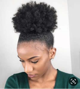 siyah saç İpli Puff updo at kuyruğu 120g 100 İnsan Doğal at kuyruğu uzantısı Afrikalı Amerikalı Kısa Afro Kinky Kıvırcık Wrap klip