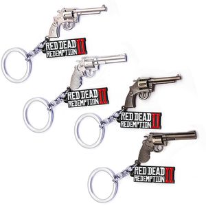 2021 Red Dead Redemption Chaveiro Carta De Metal Tag Pistola Chaveiro Chaveiro Chaveiro Anéis De Moda Jóias Vontade e Sand Speed ​​Shipping