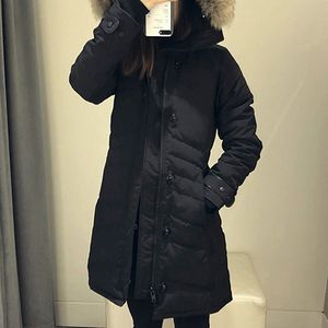 Moda kış aşağı loretts parka tasarımcı kapüşonlu parkas lüks kadınlar bayanlar için sıcak kıyafetler açık rüzgar geçirmez katlar artı boyutu