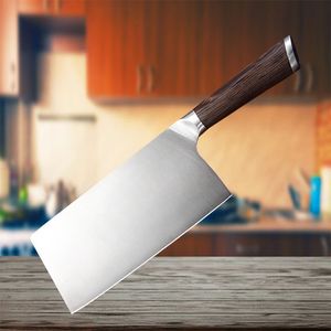 Stainless Steel Wenge Handle Kitchen Chef Slicing Knife Vegetable Knife Meat Cleaver Chinese Knife Cooking Tools