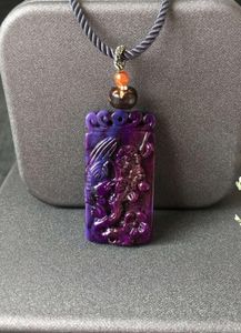 ファッションジュエリー南アフリカの起源天然紫色の杉、10.5グラムの宝石のペンダントの女性のネックレス