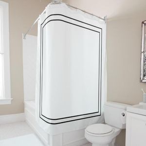 Moda Clássico Branco Preto Xadrez Cortina de Chuveiro Do Banheiro Cortina Elegante Simples Banho De Chuveiro Set Decoração de Poliéster Na Moda