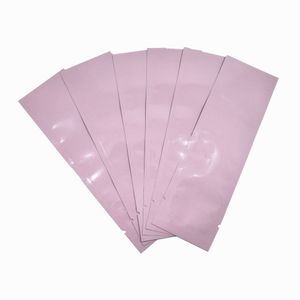 100 PZ Rosa 5.5x18 cm Pure Open Top Sottovuoto Foglio di Alluminio Sigillatura a Caldo Imballaggio Confezione Sacchetto per Caramelle Foglio di Mylar Sottovuoto Termosaldatura Sacchetto di Polvere