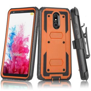 Telefonfodral f￶r Motorola G4 G5 E4 Plus G6 G5S G7 Spela med tungt st￶tsockt￤tb￤ltesklipp Kickstand Defender Bulit-In Screen Protective Cover