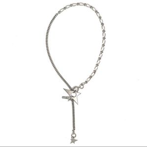 justine clenquet Fashion lady hip-hop zircon star short clavicle chain