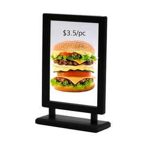 A5 Meny Ställ Counter Cashier Desk Sign Holder Meny Ställ Plastram Fotoram Reklam Mataffisch Frame Prisvisning