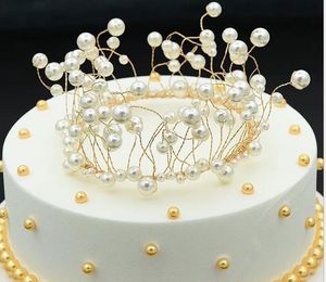 Criança de aniversário nupcial tiara coroa bolo artesanal de cristal coroa feminino