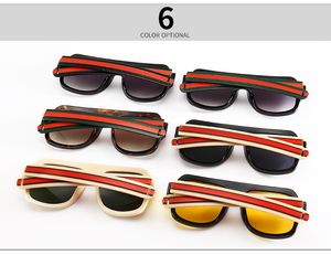 Partihandel - Designer tjock linje kvadrat lyxig stor ram solglasögon manliga kvinnor europeiska och amerikanska gatan skytte hipster solglasögon