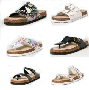30 pairs 2019 Yeni yaz Kadın flats sandalet Mantar terlik Kadın rahat ayakkabılar baskı karışık renkler boyutu 35-40