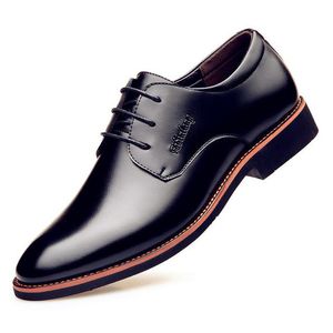 Genuine Leather Mens Dress Shoes Black Oxford Shoes For Men Formal Wedding Shoes Zapatos De Hombre De Vestir Formal