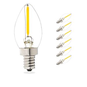 1W LED Filament C7 Night Light Bulb Salt Lamp Light Bulb Incandescent Bulb 75LM E12 Candelabra Base LED Night Light Warm White