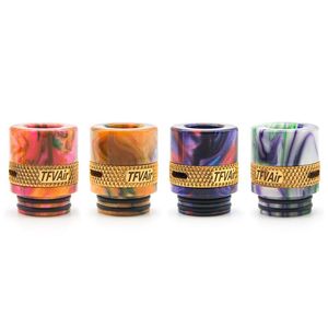 TFVAir Airflow 810 Drip Tip Resina epossidica Puntali a goccia in ottone Controllo del flusso d'aria Bocchino a foro largo per TFV8 TF12 Prince