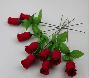 Röd 100p Hot 30cm/11.8inch Silk Artificial Simulation Flower Peony Rose Camellia Wedding Christmas WY939