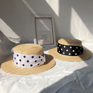 2020 Yaz Kadın Geniş Brim Hasır Şapka Moda Chapeau Lady Güneş Şapka boater Buğday Panama Beach Şapka Chapéu Feminino Caps