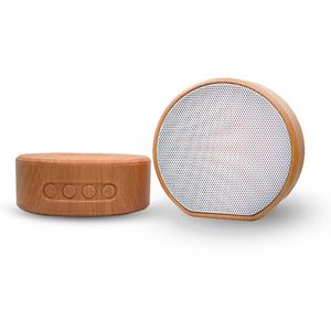 A60 Bluetooth Mini Speaker Portable Plug-in Card Wood Grain Subwoofer Wireless Speakers Support TF Cards AUX Radio Prompt Acoustics Stereo Sound with Retailor Box