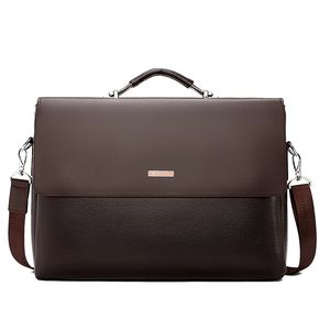 Business Männer Aktentasche Leder Laptop Handtasche Casual Mann Tasche Für Anwalt Schulter Tasche Männlichen Büro Tote Messenger