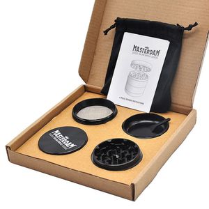 Masterdam Rolling Supplies 45 * 56 MM Fumar Herb Grinder com Pólen Apanhador De Liga De Alumínio De Metal Seco Erva Moedor Spice Crusher Cigarros t